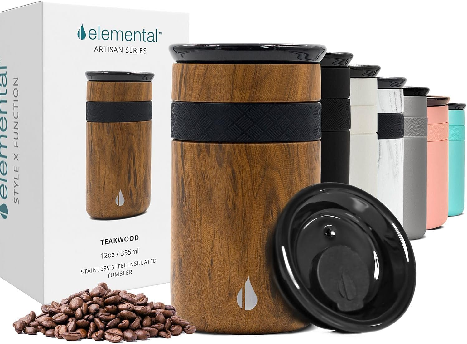 Artisan Triple Wall Insulated Coffee Travel Mug Reusable Stainless Steel Tumbler
