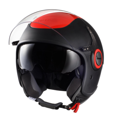 Vespa VJ Helmet Black/Fluorescent Red Size XS Vespa GTS