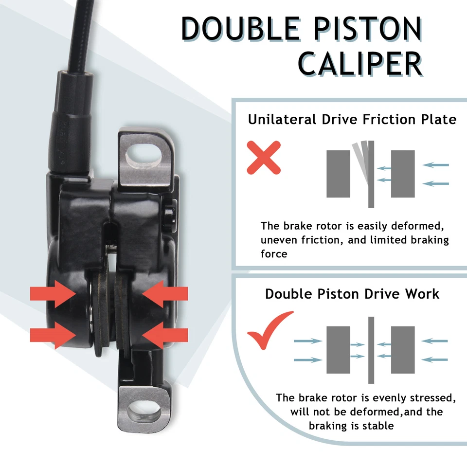 Juego de frenos de disco hidráulicos BUCKLOS MTB con rotor rojo G3 160 mm 2 pistones para MTB Foto 4 de 4