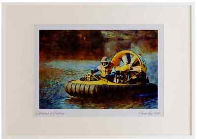 796011 Single Fan Hovercraft, _Tarleton_ Watercolour Picture Frame Ltd Ed A3