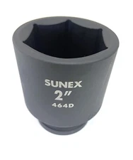 Sunex 464D 2" - 6 Point 3/4" Drive Deep Impact Socket Standard Tools 6pt SAE