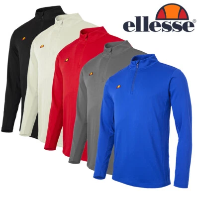Ellesse Rolbi Herren Golfpullover Oberteil mit halber Reißverschluss - NEU! 2023 **ALLE FARBEN**