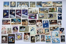 Apollo Space Missions Stamps Collection - 50 & 100 Different Stamps