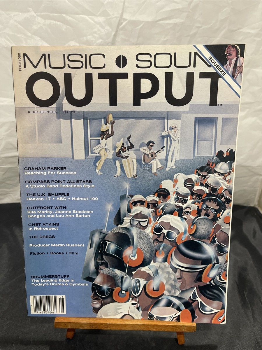 Vintage MUSIC SOUND OUTPUT Magazine August 1982 - SQUEEZE Cover