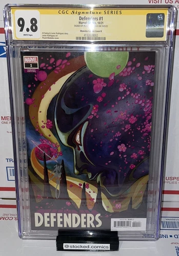Defenders #1 CGC 9.8 Signed Peach Momoko 1:50 Ratio Variant 1st App Omnimax 2021
