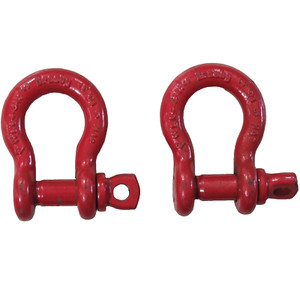 (2) Crosby Screw Pin Heavy Duty Steel Shackle WLL4-3/4 3/4 RED USA 16CC6 H1TCG6S
