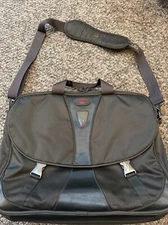 Tumi Gray Tech T-Pass Expandable Laptop Briefcase Messenger Bag