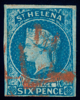 MOMEN: ST HELENA SG #1 1856 IMPERF USED LOT #60411 | eBay