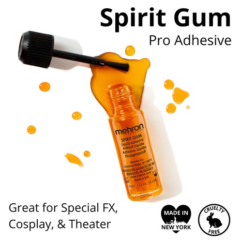 Spirit Gum with Remover Stage Theatrical Mehron Makeup Adhesive Kit New - Picture 3 of 4