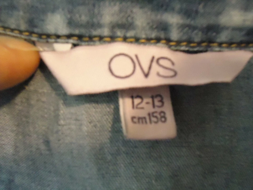 Camisa vaquera de manga larga con botones a presión azul OVS para niña talla 12 – 13 158 cm Foto 3 de 4