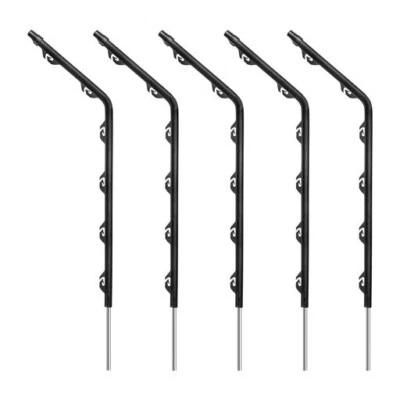 Gallagher Piquet Clôture Électrique de Jardin Courbé 51cm Noir, Lot de 5 - Photo 1/4