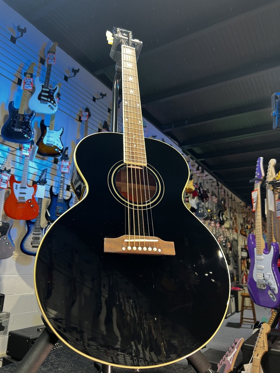 Epiphone J-180 LS Acoustic-electric Guitar - Ebony Auth Dealer GET