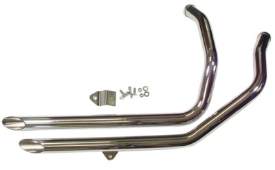 Chrome 2'' Slash Cut Drag Pipes Exhaust For 86-03 Harley Sportster XL 90027