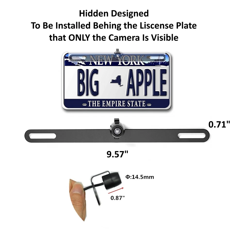 Backup Camera Rearview License Plate Mount for ALPINE ILX-W670 ILXW670 - Image 3 of 4