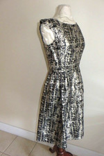 Eliza J Black Gold Royal Collection Metallic Sleeveless  Dress womens size 4