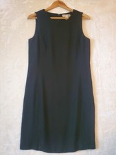 Casual Corner Women's Size 12 Little Black Dress Sleeveless Lined Career Zip