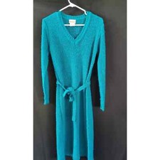 1970s/80s Teal Sweater Dress by Just-Mort, Medium