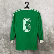 VINTAGE ADIDAS 1980s WEST GERMANY FOOTBALL SHIRT #6 GREEN TEMPLATE JERSEY SIZE M