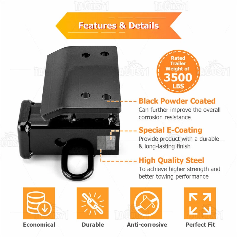 Receptor de enganche de remolque OBLIKA Clase III para Volkswagen Tiguan 2009-2017 Foto 4 de 4