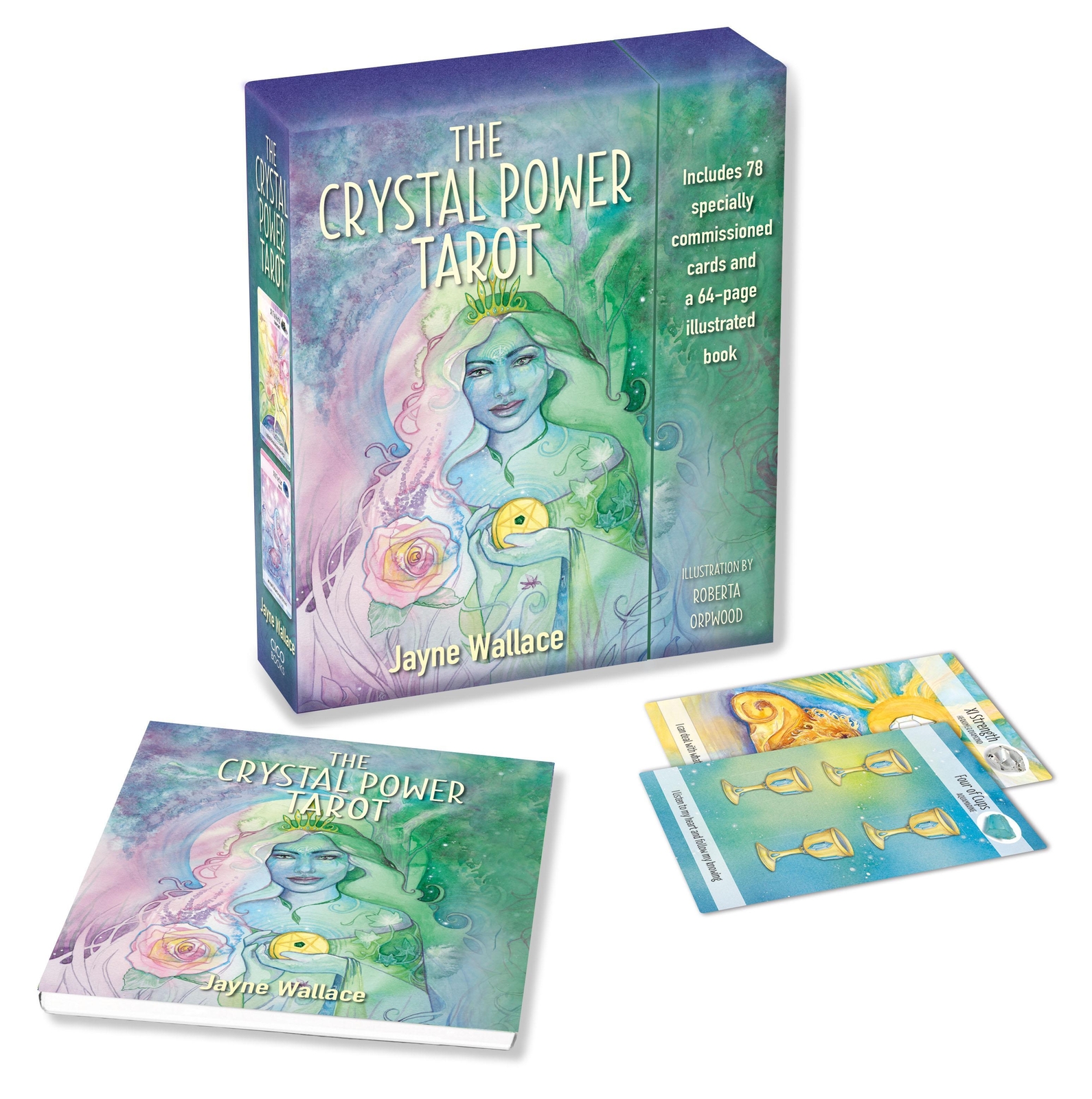 Thumbnail - The Crystal Power Tarot | Jayne Wallace | Box | Englisch | 2019 |