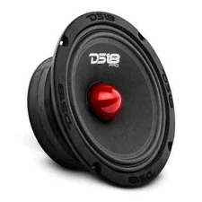 DS18 PRO-GM6.4B 6.5" Mid Range Red Bullet Loud Speaker 480W 4 Ohm Midrange Bass