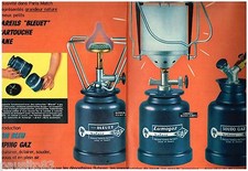 PUBLICITE ADVERTISING 105  1959   CAMPING GAZ   BLEUET (2p) SOUDOGAZ LUMOGAZ