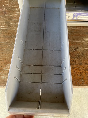 Hillman 6 Bin Hardware Parts Steel Storage Organizer Cabinet 16x13x12” USA RARE - Picture 16 of 23