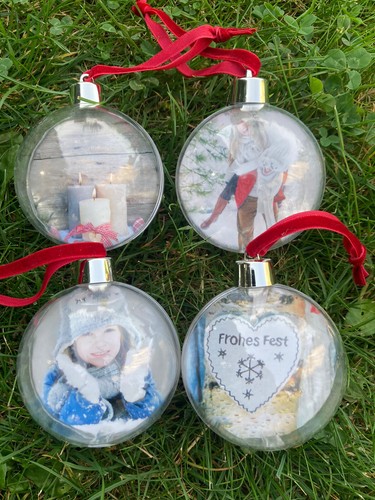 Foto Christbaumkugeln Kunststoff 7cm Fotokugel - Bild 1 von 6