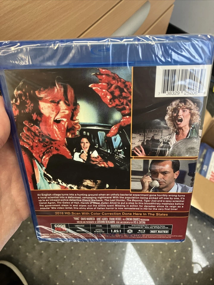 Panic aka Bakterion (Blu-ray, 1982, Code Red, NEW) David Warbeck Janet Agren - image 3 of 4