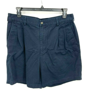 Nordstrom Shorts Mens 38W Navy Blue Flat Front Bermuda Casual Outdoor Preppy