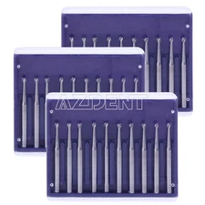 30 Pcs Dental Surgical Burs Round Tungsten Carbide Steel Drills FG3 Handpiece