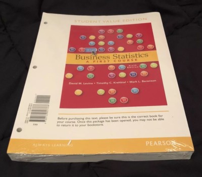 PEARSON BUSINESS STATISTICS College Student Edition BOOK David Levine, Krehbiel+