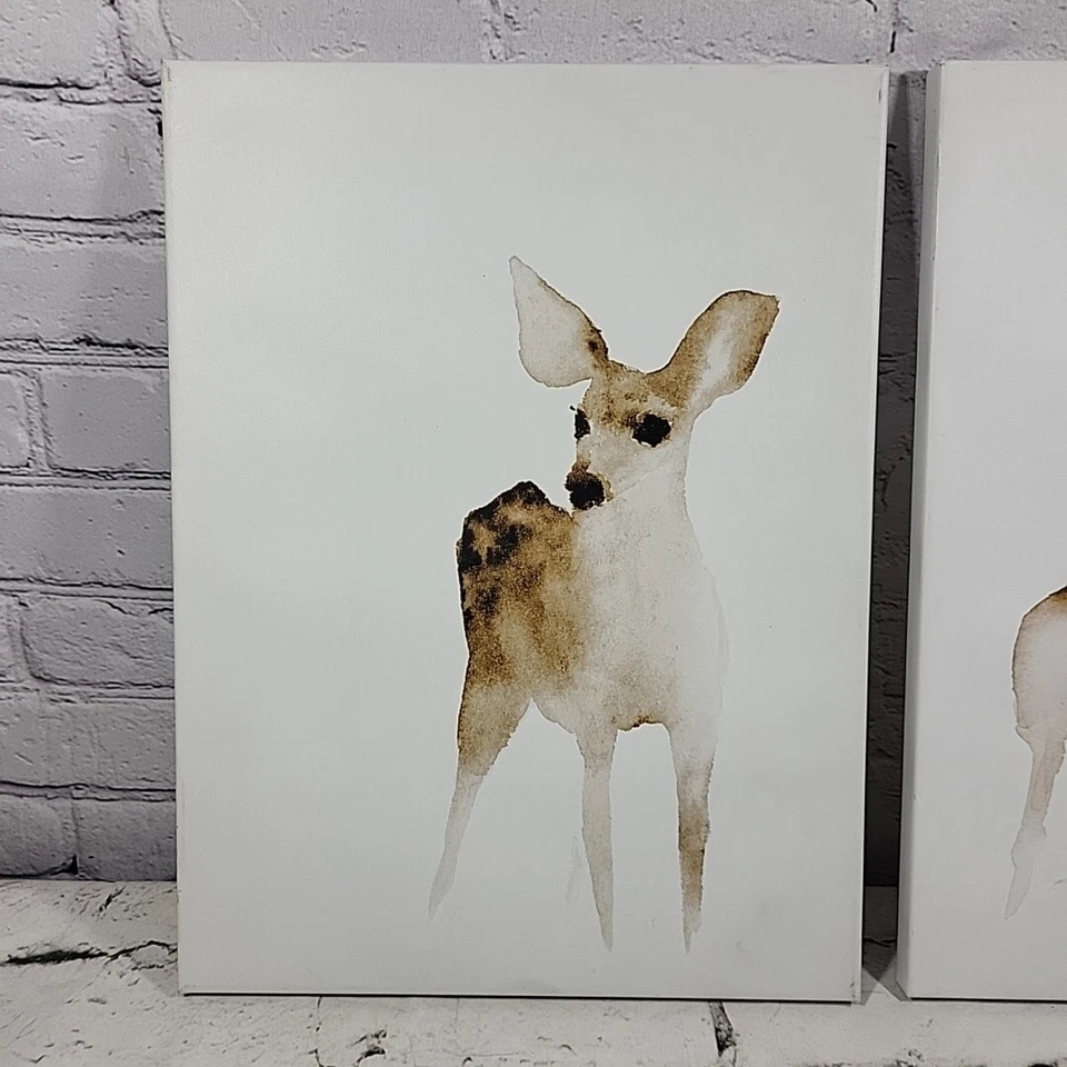 IKEA PJATTERYD PJÄTTERYD Cuadro Sobre Lienzo Ciervos Paquete de 2 11x15" 905.180.79 Enmarcado Foto 2 de 4