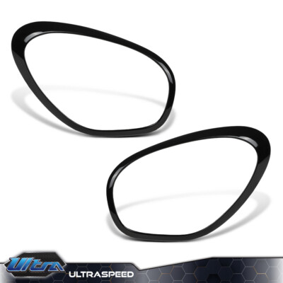 Headlight Bezels Fit For 11-2016 Mini Cooper Countryman Driver & Passenger Side