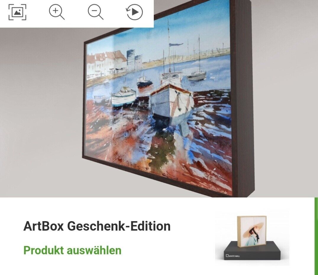 Bild-Aquarell-Watercolours-Sea- Meer-ArtBox Geschenk-Edition- 20 x 15 cm 