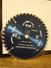 6" x 40T Saw Blade Tungsten Carbide Tipped GRIP TIGHT TOOLS #N1620-40T
