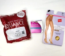 New LOT 6 Pairs Leggs Reliance Silken Mist Hanes Pantyhose Sz A Small Nude