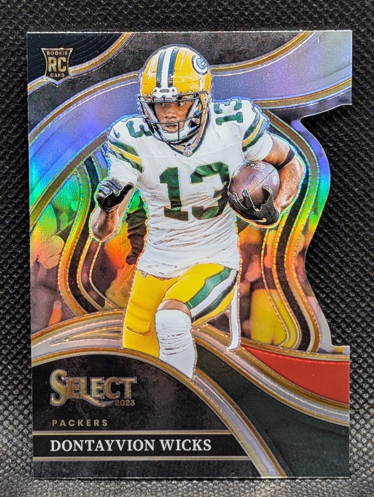 2023 Panini Select #271 Dontayvion Wicks Rookie Black & Red Prizm Die Cut