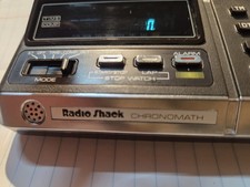 MINT Vintage Radio Shack Chronomath - Brown Desktop Calculator Clock Stopwatch