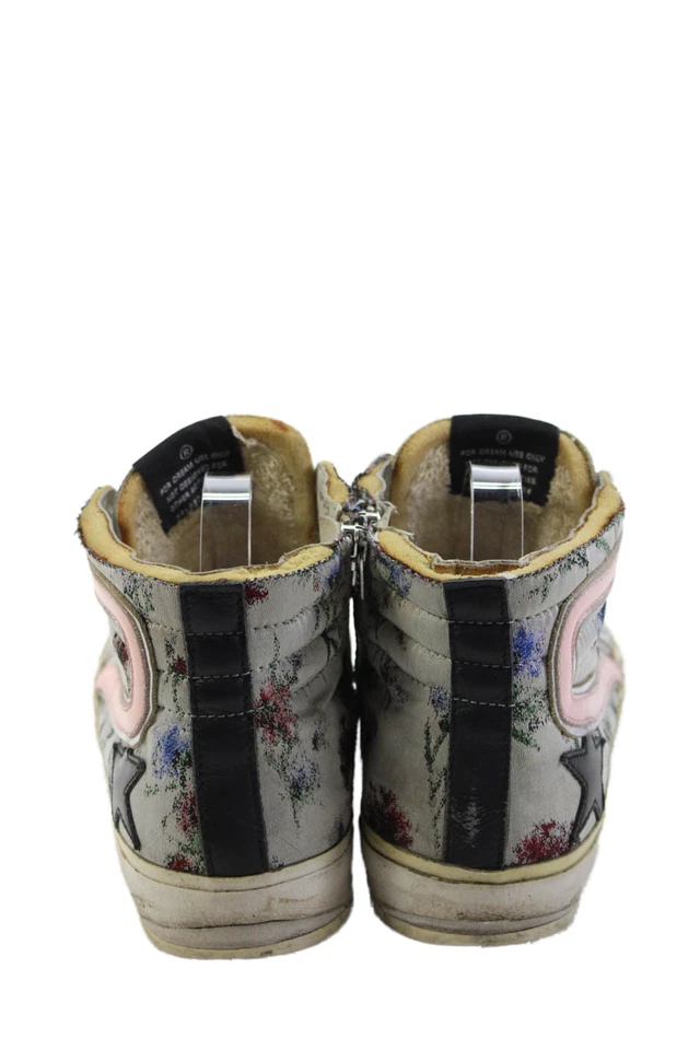 Zapatillas altas Golden Goose Deluxe Brand para mujer florales grises talla 9 Foto 3 de 4