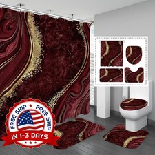 Juego De 4 Cortinas De Ducha Para Ba o Con Dise o De Roja, Antideslizante NUEVO.