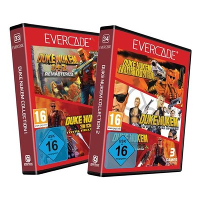 Blaze Evercade Catridge 33+34 Duke Nukem Collection 1 und 2 Set Bundle NEU&OVP