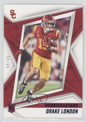 2022 Chronicles Draft Picks Rookies & Stars Blue 54/99 Drake London #11 RC 9o3