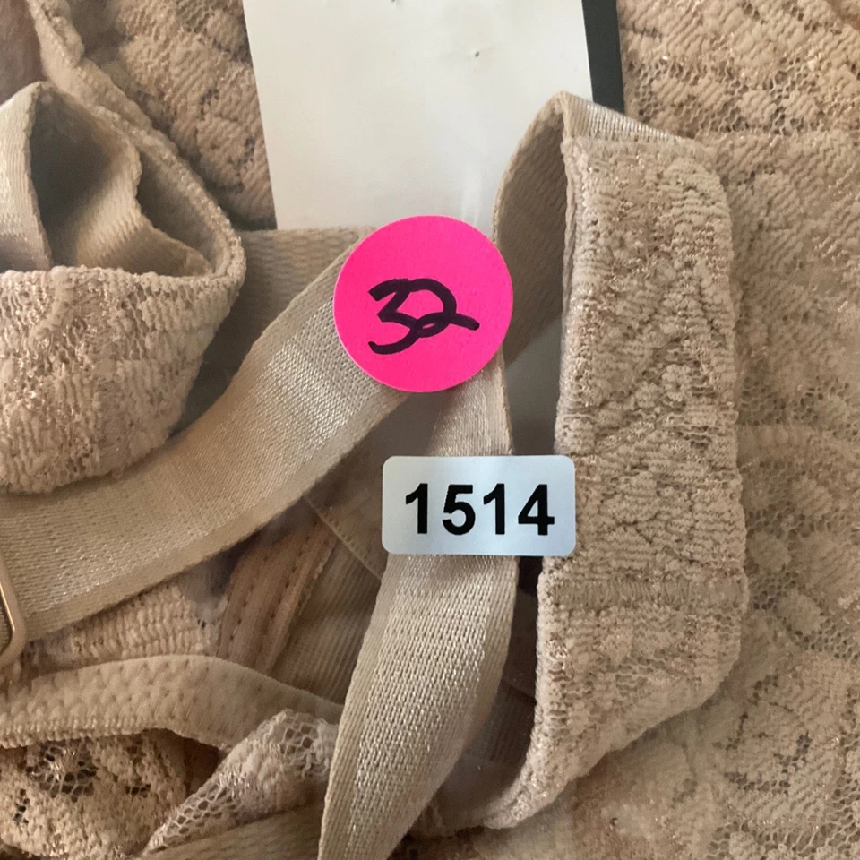 Sutiã Wacoal de renda figura completa 36DD bege jacquard novo com etiquetas - Imagem 4 de 4