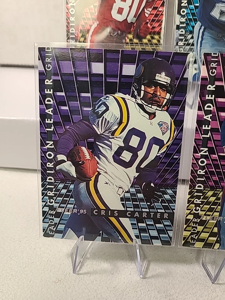 Fleer Gridiron Leaders 1995, juego completo, #1-10, arroz, lijadoras, Smith, casi nuevo, FS Foto 2 de 4