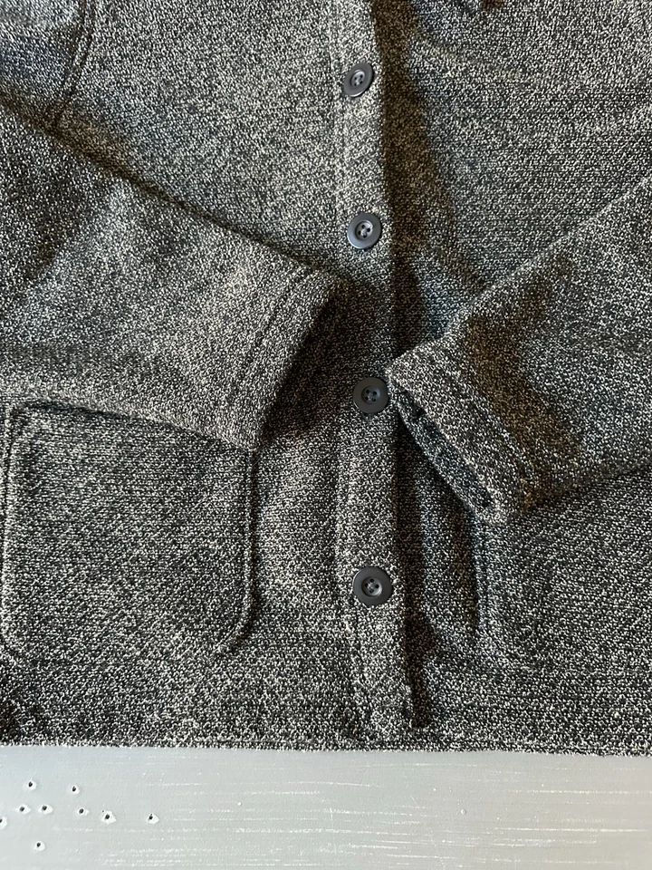 Vintage LL Bean Jacket Womens Medium-Pet Tweed Coat Sherpa Lined Gray - Image 3 of 4