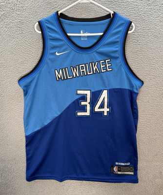 Milwaukee Bucks Jersey Mens 52 Blue Antetokounmpo Stitched Swingman City Edition