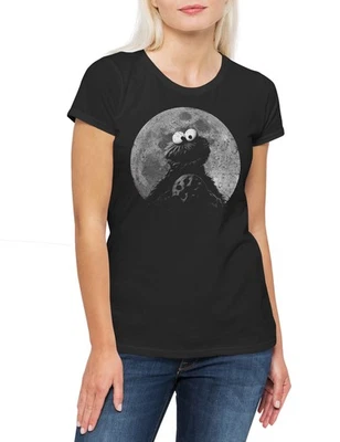 URBAN BACKWOODS Cookie Moon Damen T-Shirt Mond Kekse Monster Krümelmonster Puppet Kult Retro