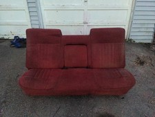 Ford F150 F250 F350 92-96 Front Bench Seat Red Cloth W Fold Down Armrest Oem
