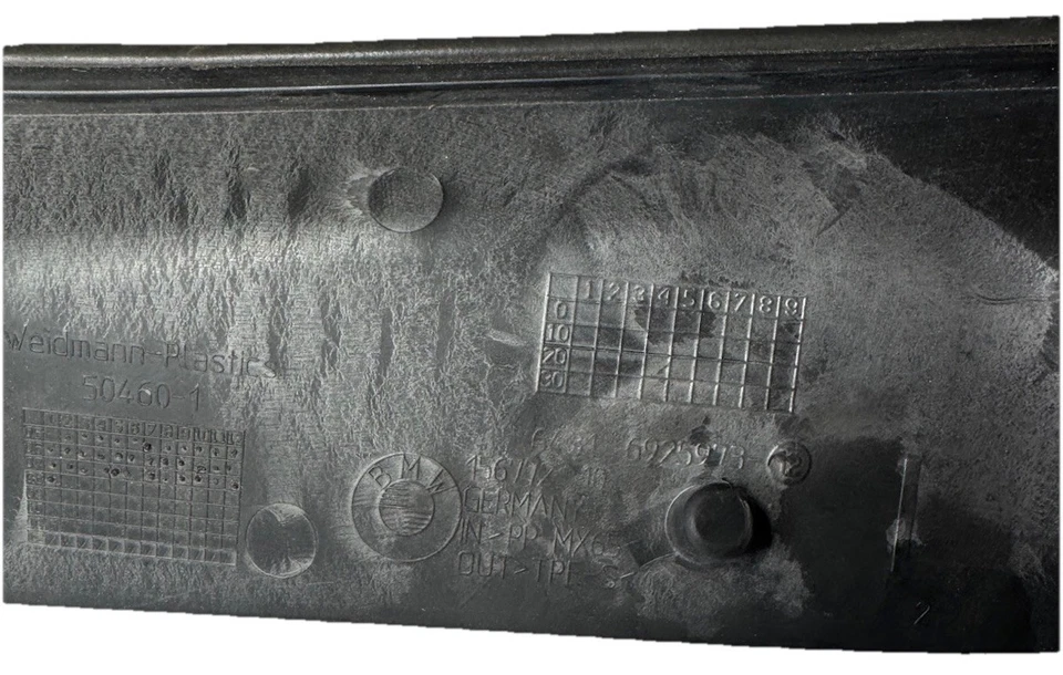 07 08 09 10 11 BMW E90 328xi MICRO CABINA FILTRO CARCASA PANEL INFERIOR IZQUIERDO LADO DR Foto 2 de 4